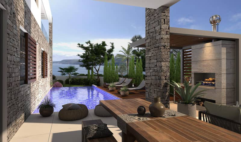 Luxury beachfront villas with swimming pools and roof-top gardens, Kissonerga, Cyprus — photo 20
