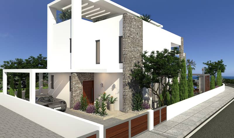 Luxury beachfront villas with swimming pools and roof-top gardens, Kissonerga, Cyprus — photo 24