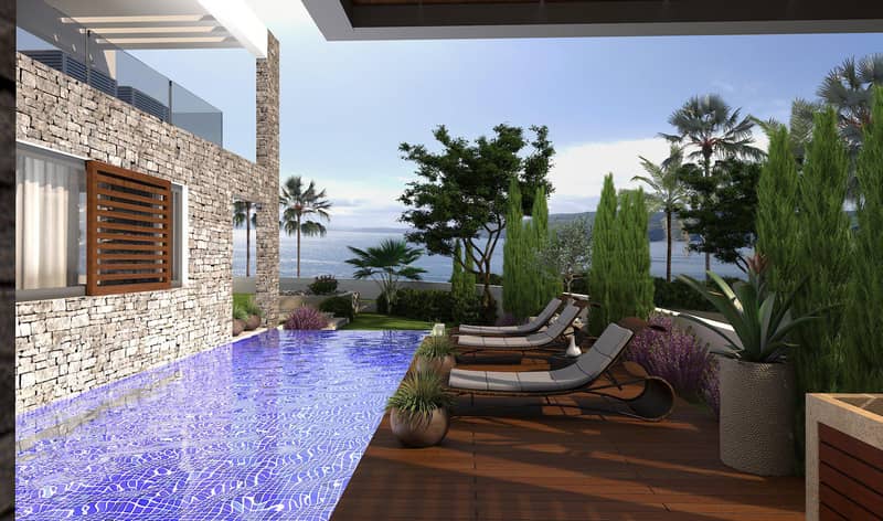 Luxury beachfront villas with swimming pools and roof-top gardens, Kissonerga, Cyprus — photo 21