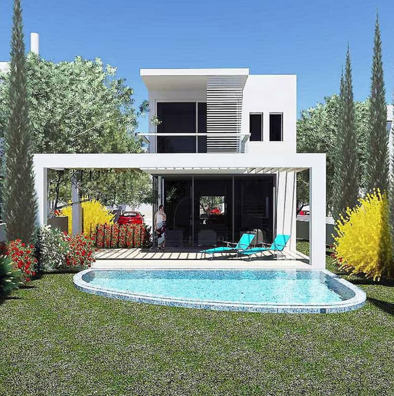 Beachfront complex of luxury villas with a swimming pool, Coral Bay, Cyprus — photo 3