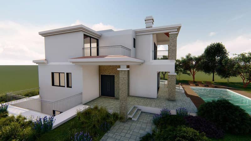 Spacious villa with a panoramic view at 500 meters from the sea, Peyia, Cyprus — photo 2