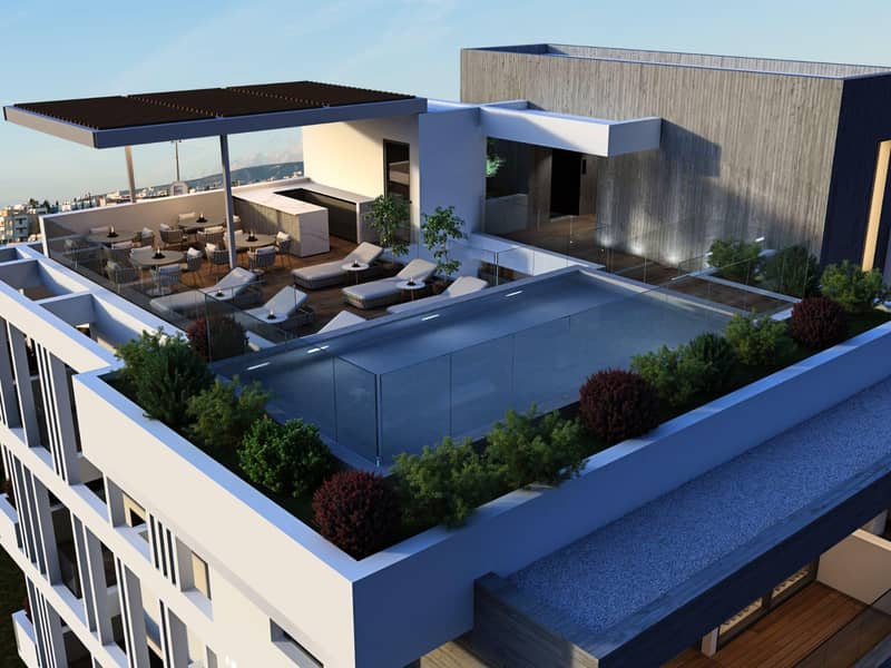 Modern residence with a swimming pool and a gym in the center of Paphos, Cyprus — photo 4