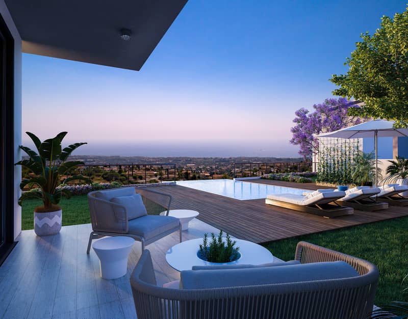 Виллы с бассейнами в элитном пригороде Пафоса, Лофос, Кипр — фото 9