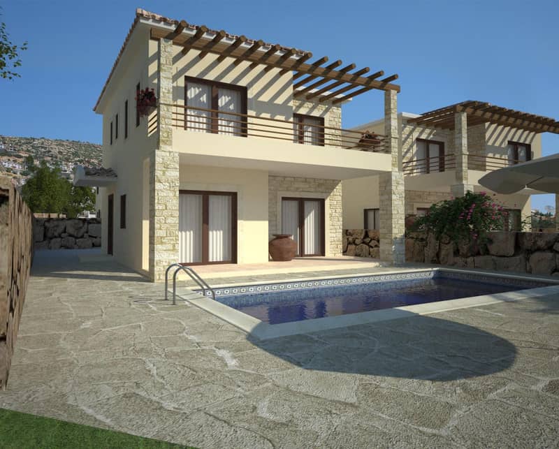 Complex of villas with swimming pools close to the beach, Payia, Paphos, Cyprus — photo 2