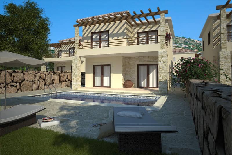 Complex of villas with swimming pools close to the beach, Payia, Paphos, Cyprus — photo 4