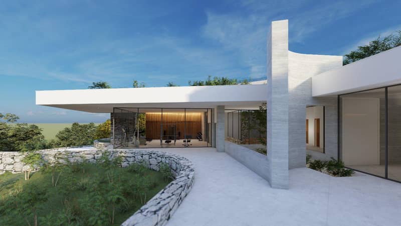 Villas with gardens, terraces and swimming pools, with sea views, in the picturesque town of Agios Tychon, Limassol, Cyprus — photo 4