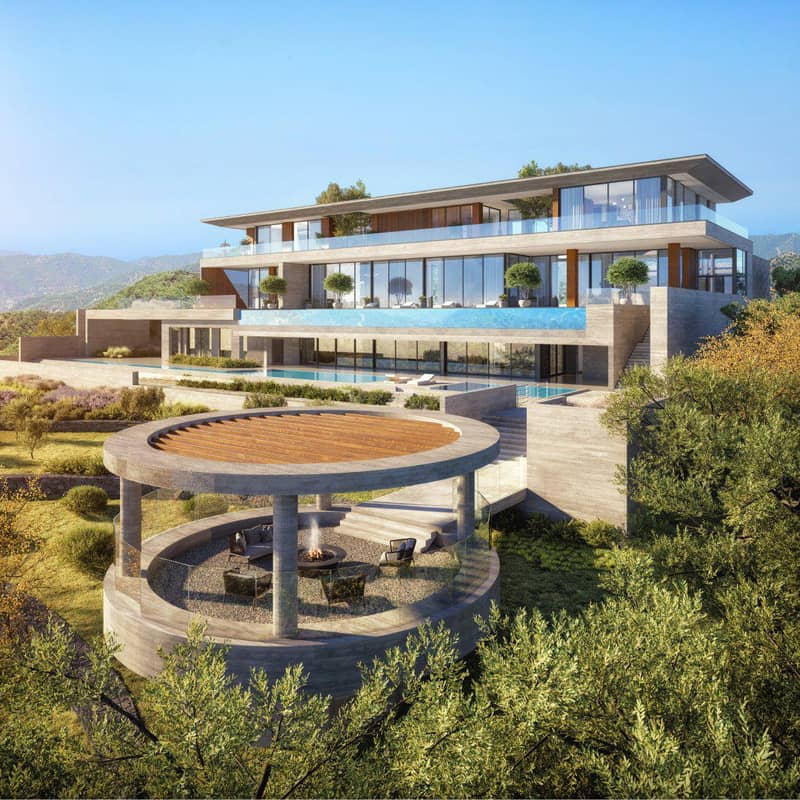 Villas with gardens, terraces and swimming pools, with sea views, in the picturesque town of Agios Tychon, Limassol, Cyprus — photo 2