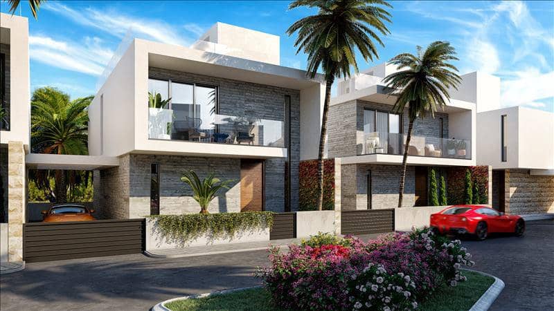 Complex of villas with a green area close to the center of Paphos, Cyprus — photo 4
