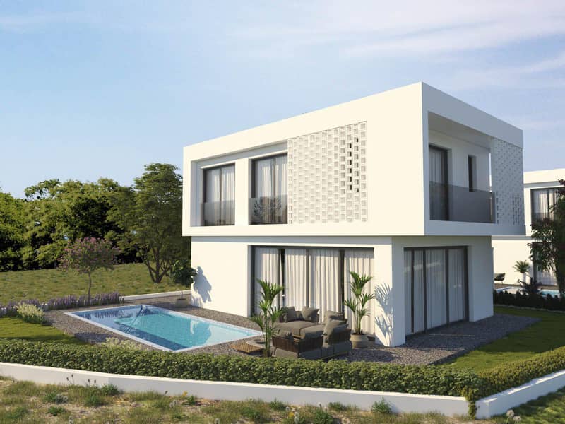 Complex of villas with swimming pools at 850 meters from the beach, Pernera, Cyprus — photo 7