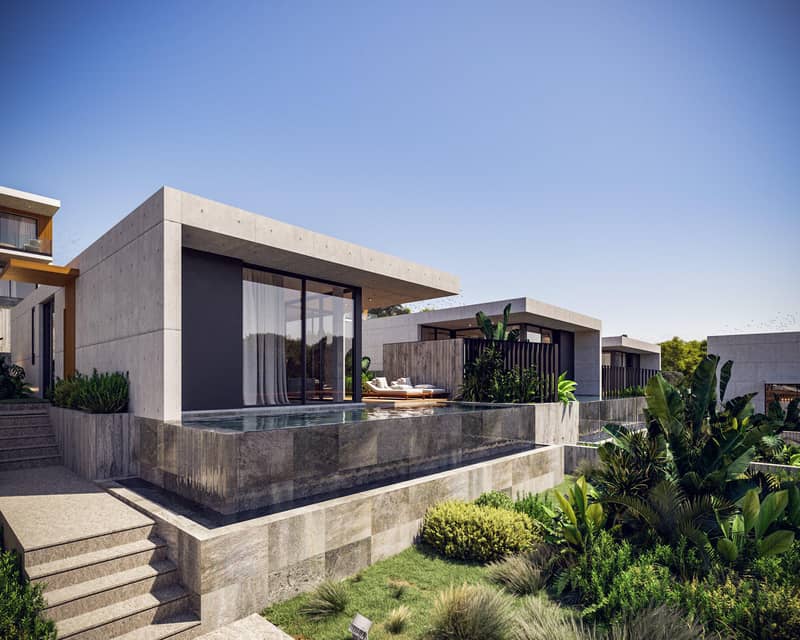Modern complex of villas with swimming pools and gardens, Chloraka, Cyprus — photo 8