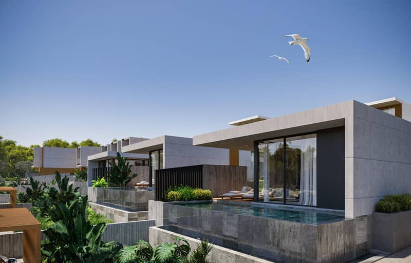Modern complex of villas with swimming pools and gardens, Chloraka, Cyprus — photo 7