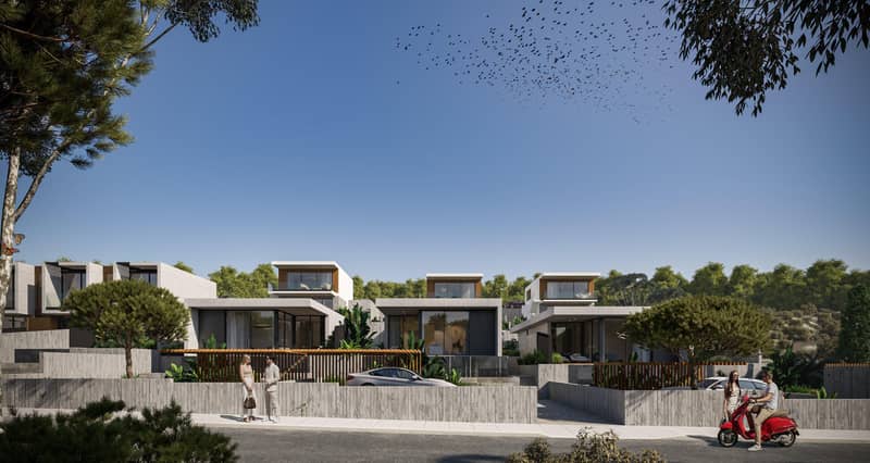 Modern complex of villas with swimming pools and gardens, Chloraka, Cyprus — photo 12