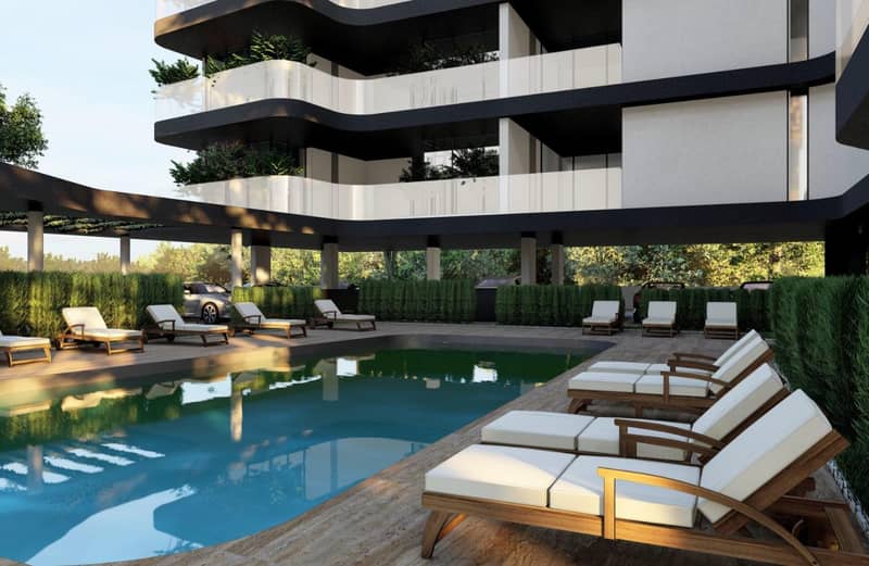Modern gated residence with a swimming pool at 650 meters from the beach, Germasoyia, Cyprus — photo 4