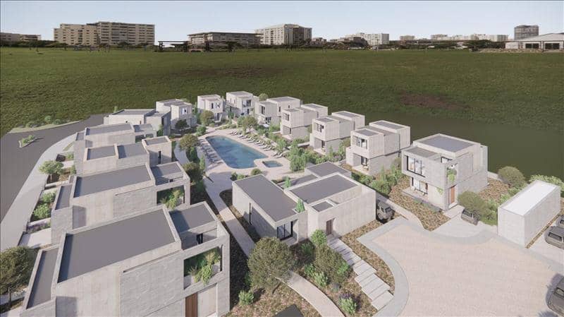 Новый закрытый комплекс вилл с бассейном и садами в 250 метрах от пляжа, Героскипу, Кипр — фото 23