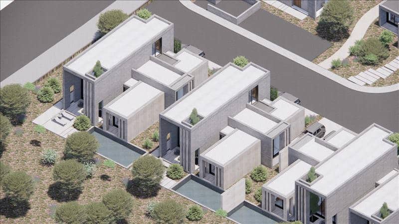 Новый закрытый комплекс вилл с бассейном и садами в 250 метрах от пляжа, Героскипу, Кипр — фото 25