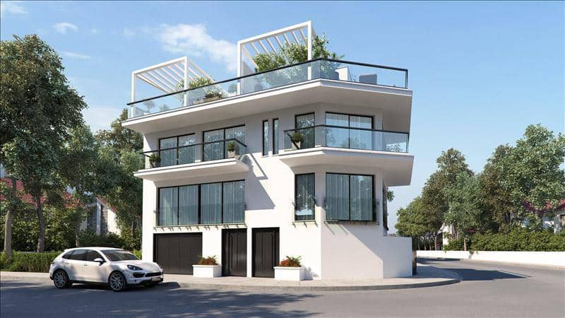 Complex of townhouses with roof-top terraces at 50 meters from the beach, Larnaca, Cyprus — photo 9