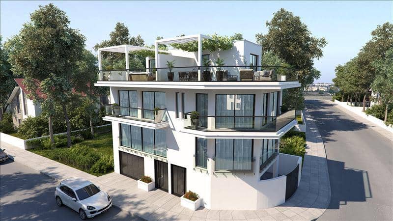 Complex of townhouses with roof-top terraces at 50 meters from the beach, Larnaca, Cyprus — photo 2