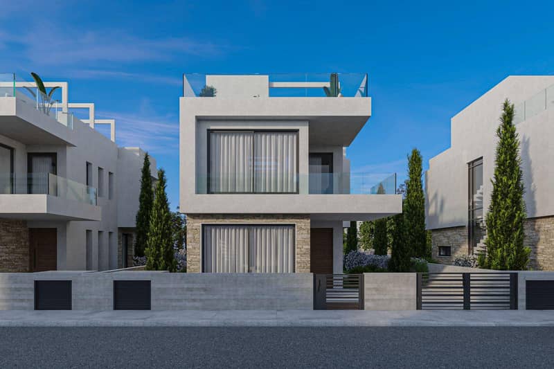 New complex of villas with swimming pools at 200 meters from the beach, Geroskipou, Cyprus — photo 13