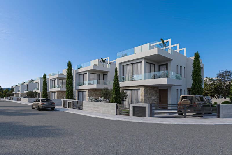New complex of villas with swimming pools at 200 meters from the beach, Geroskipou, Cyprus — photo 14