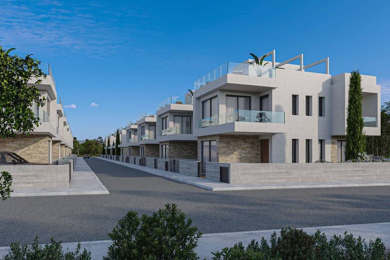 New complex of villas with swimming pools at 200 meters from the beach, Geroskipou, Cyprus — photo 16
