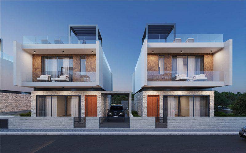 New complex of villas with swimming pools and garden close to the sea, Geroskipou, Cyprus — photo 13
