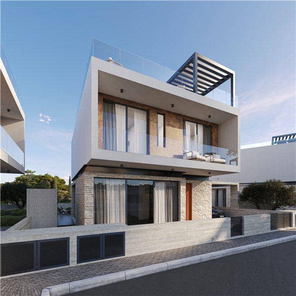 New complex of villas with swimming pools and garden close to the sea, Geroskipou, Cyprus — photo 12