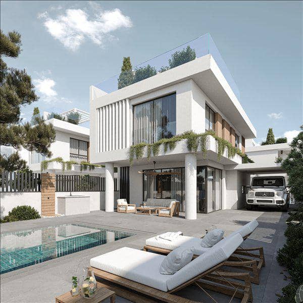 New complex of villas with swimming pools and roof-top gardens close to the sea, Paralimni, Cyprus — photo 9