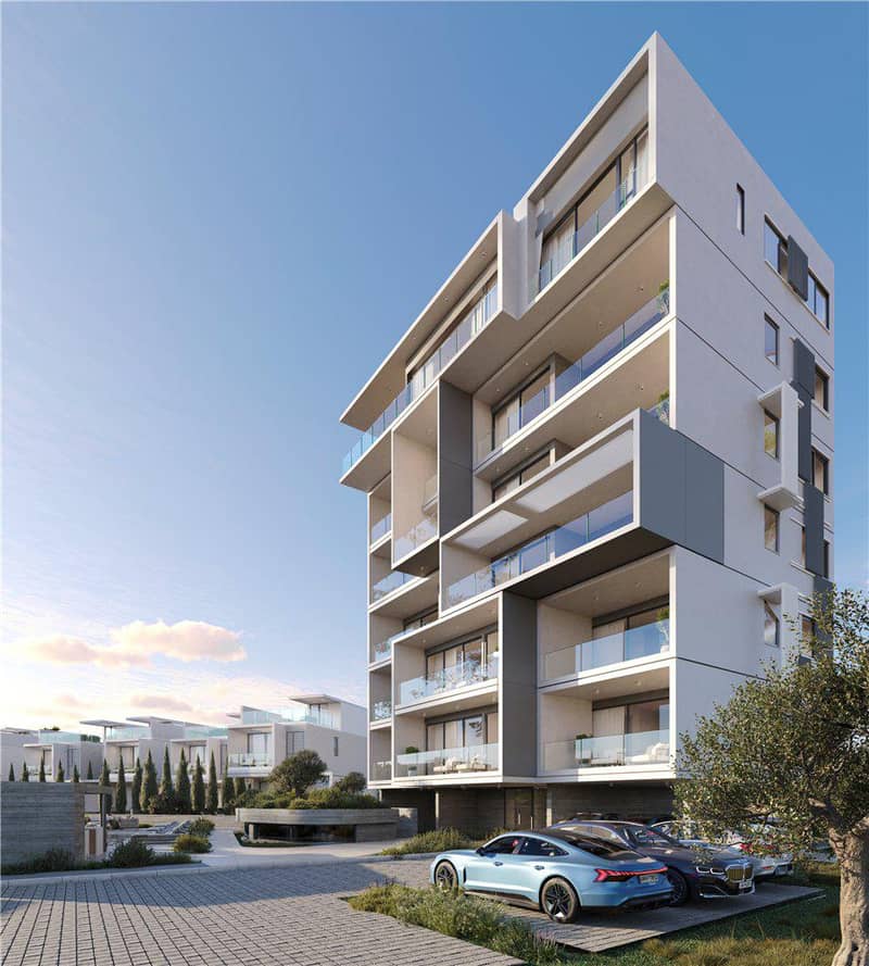 New gated residential complex with a swimming pool and a tennis court, 150 meters from the beach, Chloraka, Cyprus — photo 2