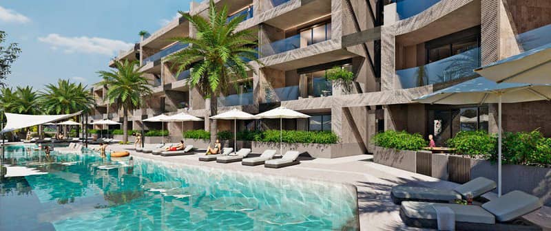 Residential complex with a swimming pool and jacuzzi close to the beach, Germasogeia, Cyprus — photo 2