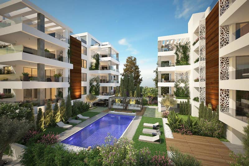Gated residential complex with a swimming pool and a green area in a prestigious area of Paphos, Cyprus — photo 2
