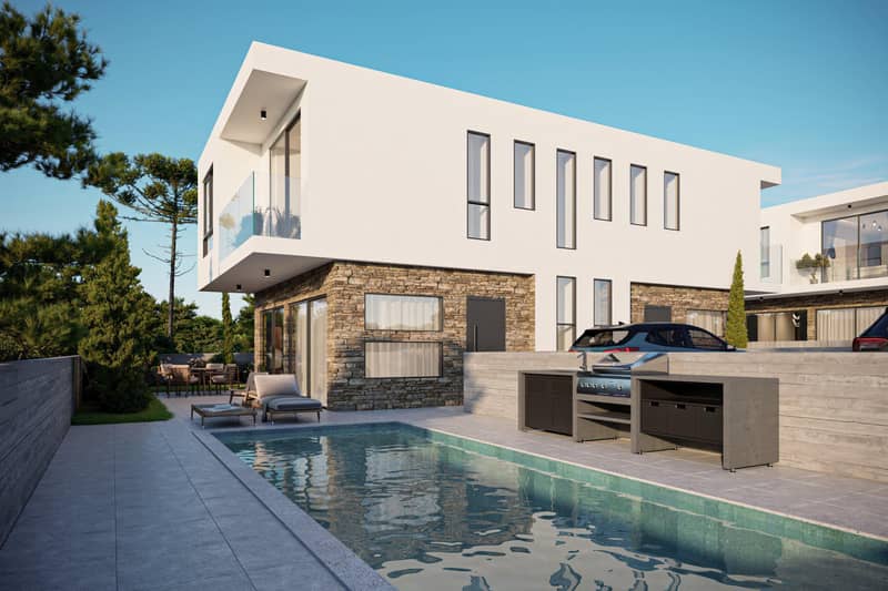New complex of villas with swimming pools, 400 meters from the beach, Kissonerga, Cyprus — photo 2