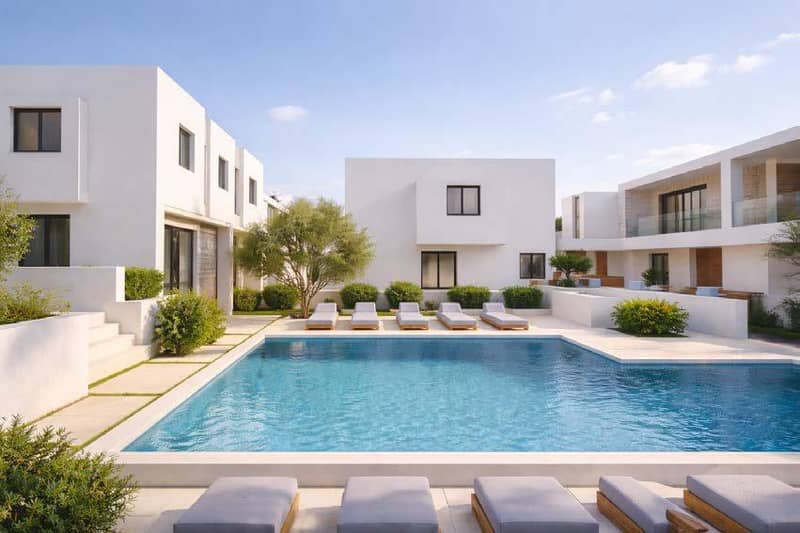 Contemporary villas and townhouses with a shared pool in the prestigious area of ​​Pegeia, Paphos, Cyprus — photo 2