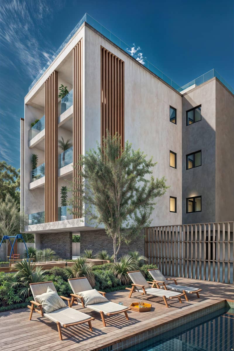 New apartments in a complex with a swimming pool and parking, Geroskipou, Paphos, Cyprus — photo 5