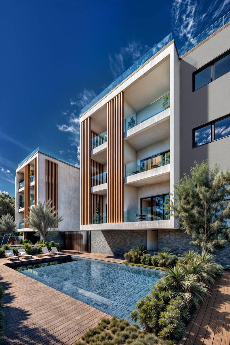 New apartments in a complex with a swimming pool and parking, Geroskipou, Paphos, Cyprus — photo 6