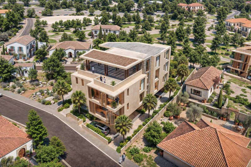 Modern residential complex with a parking in Pyrgos, Limassol, Cyprus — photo 9
