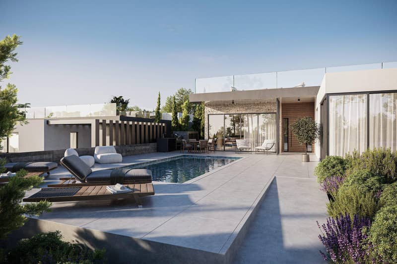 Luxury villas with pools and panoramic sea views in Tala, Paphos, Cyprus — photo 3
