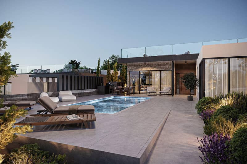 Luxury villas with pools and panoramic sea views in Tala, Paphos, Cyprus — photo 20