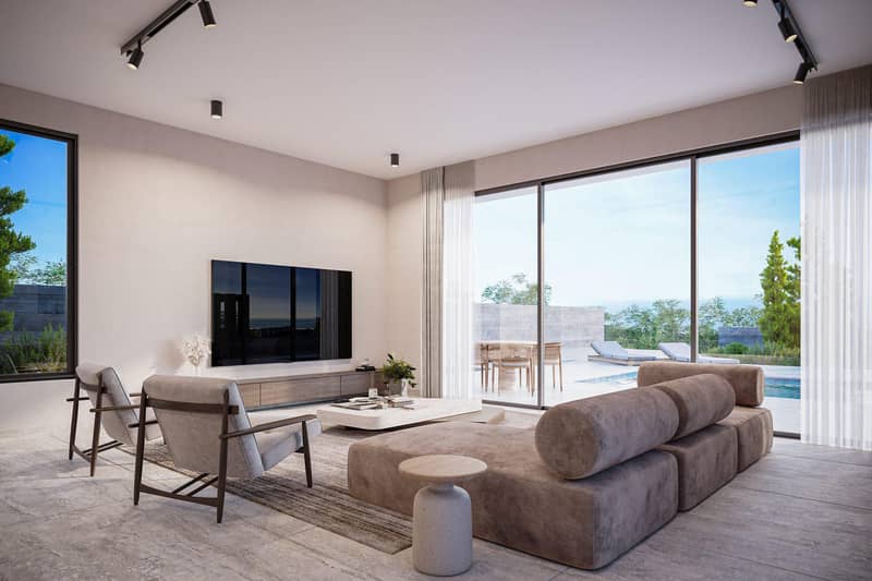 Luxury villas with pools and panoramic sea views in Tala, Paphos, Cyprus — photo 11