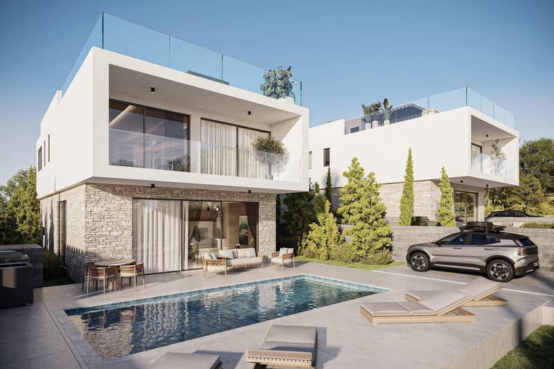 Luxury villas with pools and panoramic sea views in Tala, Paphos, Cyprus — photo 2
