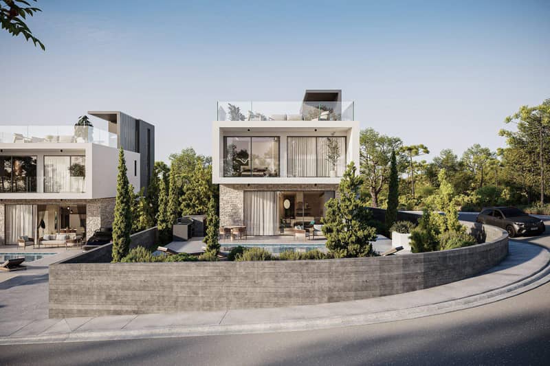 Luxury villas with pools and panoramic sea views in Tala, Paphos, Cyprus — photo 5