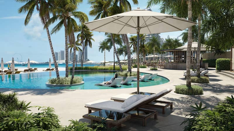 Высотная резиденция Palm Beach Tower от Nakheel, с прямым выходом на пляж рядом с Дубай Марина и Бурдж Халифа, Palm Jumeirah, Дубай, ОАЭ — фото 3