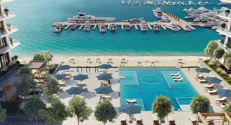 Новые апартаменты с видом на море, пристань для яхт и большой парк, в Beach Mansion собственным пляжем, район Beachfront, Дубай, ОАЭ — фото 5