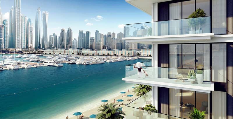 New apartments with views of the sea, marina and large park, in Beach Mansion complex with private beach, Beachfront area, Dubai, UAE — photo 3