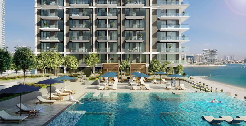 Новые апартаменты с видом на море, пристань для яхт и большой парк, в Beach Mansion собственным пляжем, район Beachfront, Дубай, ОАЭ — фото 4