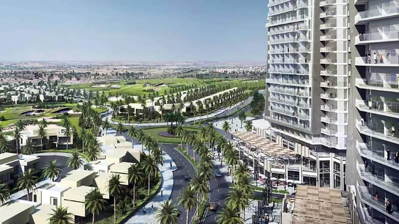 New guarded residence Artesia with a hotel near a golf course, in the prestigious area of Damac Hills, Dubai, UAE — photo 9