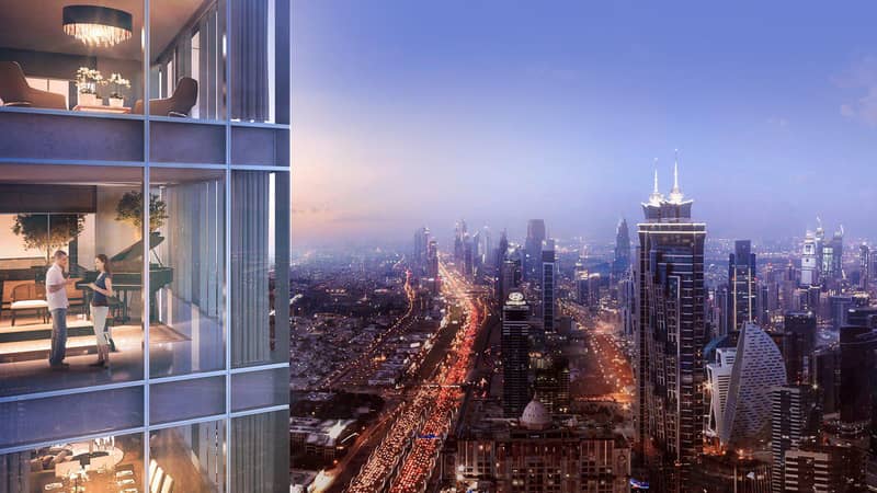 Aykon Heights residential complex with views of the harbor, water channel and city, Business Bay, Dubai, UAE — photo 3