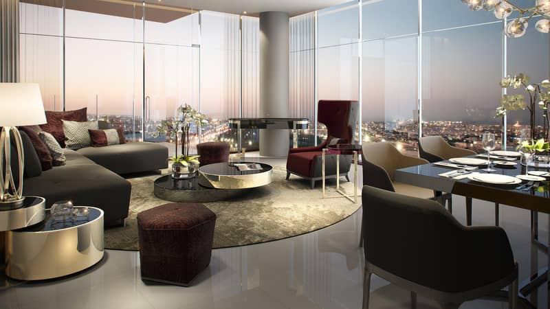 Aykon Heights residential complex with views of the harbor, water channel and city, Business Bay, Dubai, UAE — photo 5