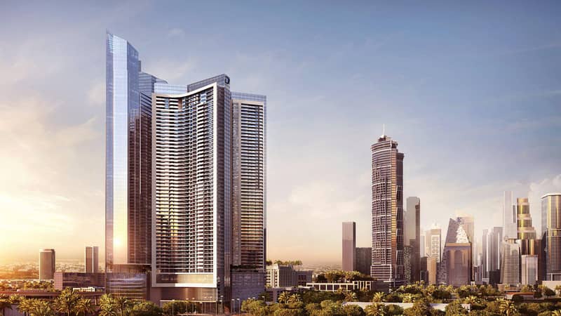 Aykon Heights residential complex with views of the harbor, water channel and city, Business Bay, Dubai, UAE — photo 2