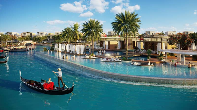 Элитные виллы в резиденции премиум класса Lagoons Venice с пляжем недалеко от автодрома и поло-клуба, район Damac Lagoons, Дубай, ОАЭ — фото 12