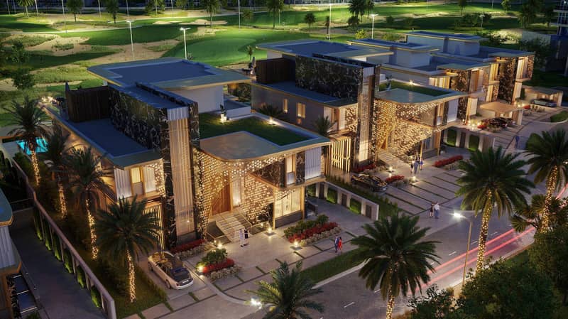 Живописная резиденция Gems Estates рядом с гольф-клубом, район Damac Hills, Дубай, ОАЭ — фото 9